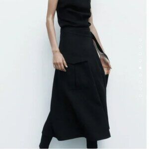 Zara Cargo Wrap Midi Skirt